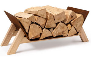 leñeros de madera para interior
